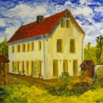 Ölbild: Haus in Landschaft