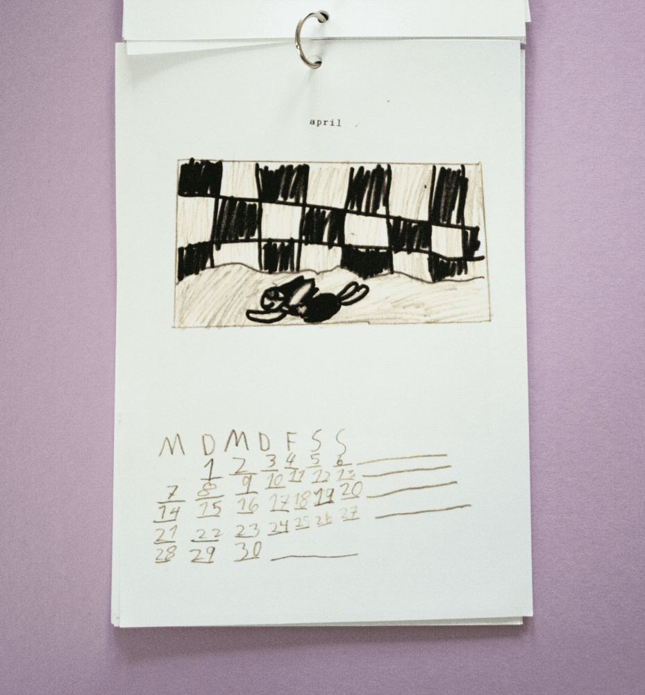 Monat April mit Bild und Wochentagen