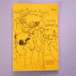 Gelbes Buchcover mit dem Buchtitel und einer lockeren Illustration der drei Hauptfiguren