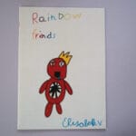 Buchcover, auf dem eine rote Figzur mit gelber Krone und der Buchtitel zu sehen ist