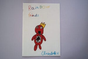 Buchcover, auf dem eine rote Figzur mit gelber Krone und der Buchtitel zu sehen ist